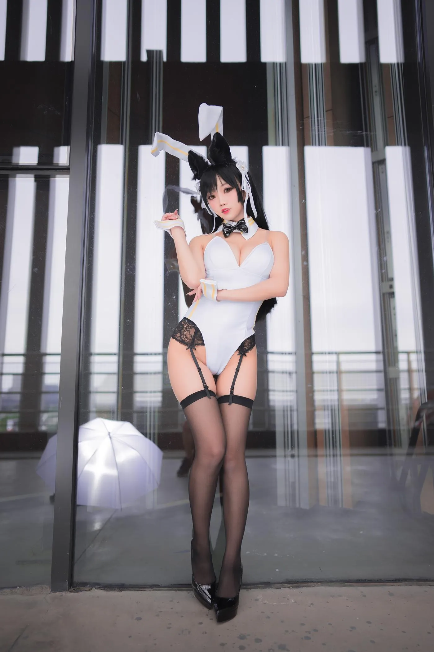 鬼畜瑶在不在w – NO.13 -爱宕白色兔女郎 [22P]插图3
